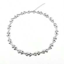 New Silver Color Stainless Steel Z Letter Chain Male Necklace Statement Aesthetic Necklaces Men's Chain Hip Hop Jewelry