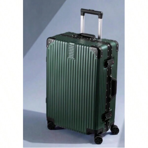 Valise trolley style coréen ABSL avec roulettes doubles et serrure à code, ambiance bohème