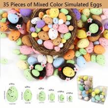 35 Spotted Box Mixed Color Easter Eggs Handmade Easter Eggs (Random Colors)