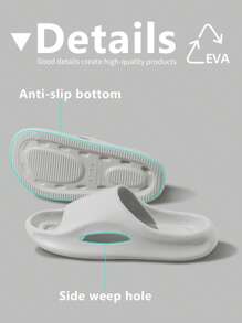 Graue Herren Badesandalen, atmungsaktiv & bequem, rutschfestes gestreiftes EVA Material, leicht & weich, Duschpantoffeln, können auch draußen getragen werden, Strandschuhe