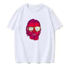 PNL T-Shirts French Rapper Band Le Monde Chico Print Streetwear Men Women Fashion Oversized T Shirt Pure Cotton Unisex Tees Tops - 白色 - 查看 1