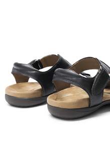 Women's Arch Support Flat Sandals T-Strap Orthopedic Sandals With Adjustable Hook And Loop Strap Simple Comfortable Summer Vacation Casual Beach Sandals Shoes - 灰色 - 查看 9