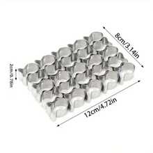1pc Mini Fish Shaped Cookie Cutter Mold, 25-Cavity Stainless Steel Snack Baking Tool, Suitable For Kitchen Baking Cookies, Pastries, Fondant And More