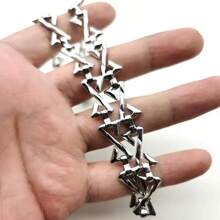 New Silver Color Stainless Steel Z Letter Chain Male Necklace Statement Aesthetic Necklaces Men's Chain Hip Hop Jewelry