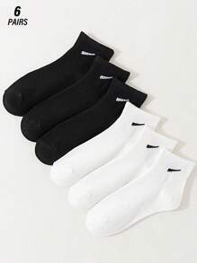 6/8/10/12 paires de chaussettes courtes multicolores, noires, blanches et grises pour femmes, chaussettes mi-mollet en tricot polyvalentes pour couples, style Y2K, pour l'extérieur, les fêtes, le gothique, la rentrée scolaire, douces et confortables respirantes