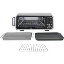10 en 1 Horno de aire digital con capacidad extragrande, altura extendida, cuerpo de acero inoxidable y control de temperatura (plateado y negro, renovado) - 1 - Ver 1