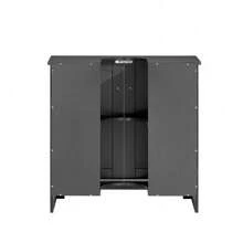 SoBuy Bathroom Vanity Unit, Washbasin Cabinet, Vanity Unit, Bathroom Furniture, Dark Grey, Approx. 60x60x30cm (WxHxD), BZR18-II. Bathroom Vanity Unit, Bathroom Cabinet, Washbasin Cabinet, Bathroom Cabinet, Bathroom Cabinet, Toilet Cabinet, Vanity Unit, Washbasin Cabinets. For The Bathroom: Washbasin Cabinet, Vanity Unit, Bathroom Furniture, Grey, MDF (E1), 60x30x60 Cm - Grey - View 6