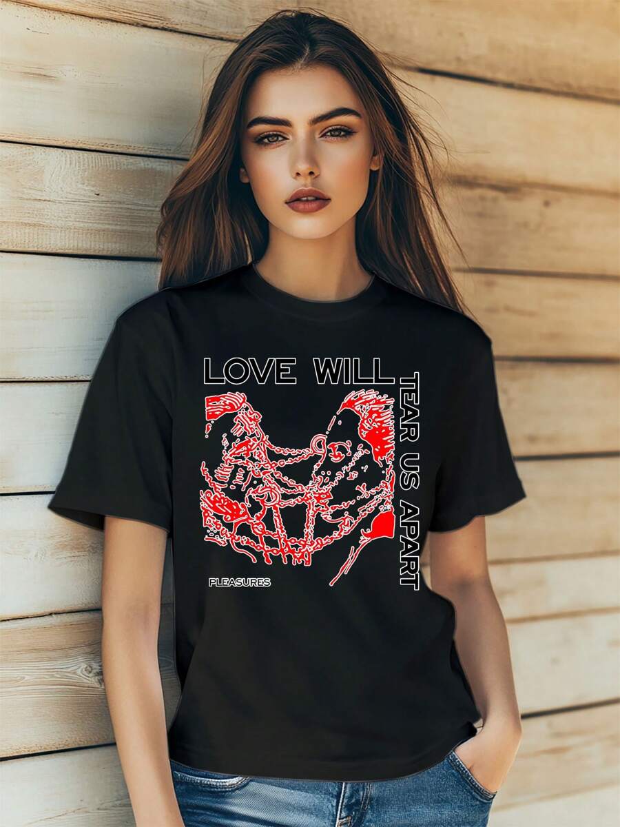 Women's  Y2K Retro Style Character Portrait Letters Hip Hop Print T-Shirt Fashion Short Sleeve Round-Neck Slm Fit Tops Summer Casual Streetwear