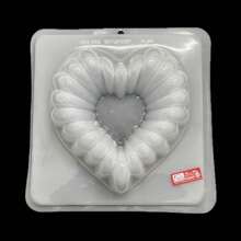 Molde de corazón con gajos de 1 cavidades. M-20 Molde ideal para hacer y trabajar, gelatina, gomitas, jabón, vela, resina, yeso, cemento, barro, entre mucho más