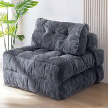 MAXYOYO Folding Sofa Bed, Convertible Sleeper Chair With Pillow Foldable Mattress With Back Support, Portable Fold Out Chair Bed Comfy Floor Sofa Lounge For Living Room Bedroom - 深灰色 - 查看 1