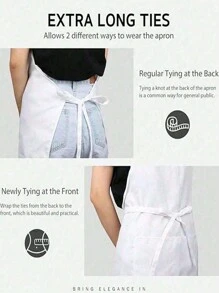 1/2/3pcs Oil-Proof With Pockets Kitchen Apron,Simple Style Apron With Pockets, Thickened Waist Apron, Fashion Housework Kitchen Household Workwear, Kitchen Supplies - Dirt-Resistant Waist Apron And Waist-Length For Cooking And Catering Men And Women Kitchen Supplies Fashionable Kitchen Workwear - Multicolor - View 9