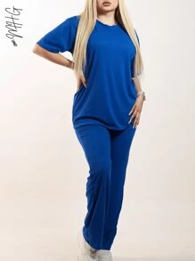 Women Two-Piece Outfits - Blue - View 5