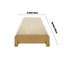 1pc Luxury Soft Velvet Plush Flannel Fitted Sheet With Deep Pocket, Twill Weave, Premium Quality Cozy Warm Antis Statics Non Pilling Fuzzy, Machine Washable, No Printing - Thread Count For Bedroom, Dorm Use 62.99x90.55inch