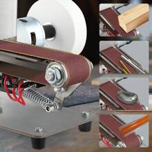 Mini Belt Sander, Belt Sanding Tools Mini Bench Grinder 7 Adjustable Speed DIY Fixed Polishing Grinding Tool - Black - View 6