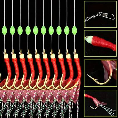 1 套装备渔具，橡胶涂层渔具，仿生诱饵装备，带金珠，适合捕捉梭鲈，渔具，钓鱼配件