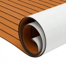 YUNRUX 270 X 90cm Teak EVA Foam Boat Flooring Mat Self-Adhesive Deck Mat Brown - Brown - View 8