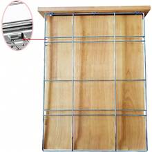 2 Tier Pull Out Cabinet Organizer (14" W X 21" D) Slide Out Wood Shelf Double Tier Kitchen Wire Basket With Chrome Finish…