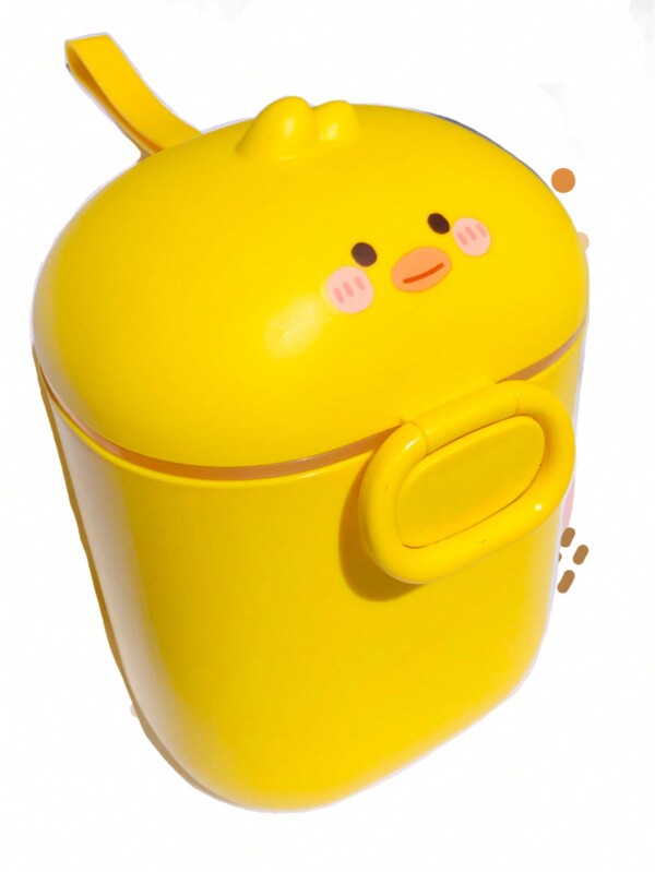 1 contenedor de leche en polvo, harina, azúcar, arroz, alimentos de cocina, con cucharon incluido, con diseño de pato animal, lindo, divertido, comida, cocina