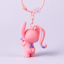 Miniso Móc khóa mặt dây chuyền 3D dễ thương hình thiên thần thuộc series Stitch Food Party để trang trí túi xách. - Hồng (Thiên Thần) - Xem 6