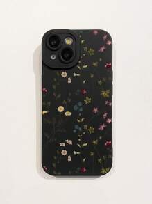 Ditsy Floral Phone Case, Small Flower Print Phone Case, Lens Protection Black Print Phone Case, Compatible With IPhone Case & Galaxy Case - Multicolor - View 6