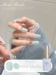 MIANEL GEL 12ML 夏季熱銷 Mint Mambo 果凍凝膠指甲油 2026 新款冰透乳白色綠色與藍綠色系列凝膠指甲油 藍色指甲 綠色指甲 白色指甲 冬季指甲 美甲沙龍使用 UV燈美甲用品 凝膠指甲油 - 彩色 - 查看 9