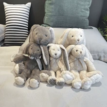 42cm/16.52inch Cute Bunny Plush Toys Soft Body Kids Cartoon Long Ears Rabbit Plushies Dolls Soft Velvet Animal Stuffed Festival Birthday Gifts Rabbit Beige Small Bunny Dolls Perfect Gifts For Holiday Spring Decor Easter Gifts - Multicolor - View 6