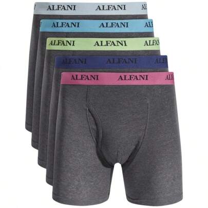 Men's 5-Pk. Contrast Waistband Boxer Briefs