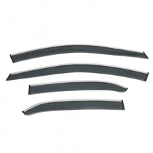 4PCS Tape On Window Visors Compatible With Toyota Camry 2018-2024 Chrome Trim Smoke Tinted Acrylic Window Rain Guards Summer Sun Shade Wind Vent Air Deflector 4PCS, A Great Find For Valentine - Smoke/Tinted with Chrome Trim - View 4