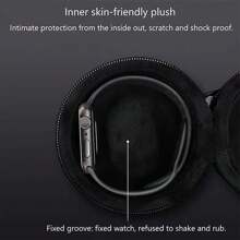 1pc Travel Portable Watch Storage Box, Shock Proof, Scratch Resistant, Anti-Fall Watch Storage Organizer Back To School