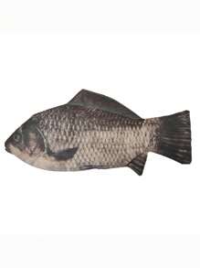 Simulated Crucian Carp Pencil Case, Polyester, Large Capacity Fish-Shaped Portable Stationery Storage Organizer, Ideal For Students - 1pc,Organiser, Pencil Case,Pencils Case,Note Holder,Pencil,Box ,Pencil Holder,Marker Storage,Teacher Desk