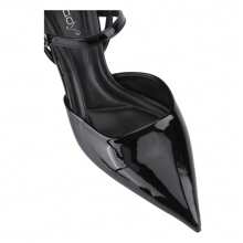 BELOVELY Glossy Pointed-Toe Slingback Heels | Perfect For Parties And Formal Events | Women's Elegant High-Heel Shoes With Adjustable Straps For Comfort And Style