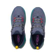 Hoka Zapatos de senderismo para exteriores Kaha 3 Low GTX para hombre, ligeros, con absorción de impactos, zapatillas deportivas para correr, 1162532-AGM - gris oscuro/color joya - Ver 4