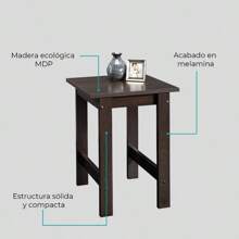 Urban Design – Mesa de Centro para Sala de Estar – Mesa Lateral Funcional con Diseño Moderno y Minimalista – Mesa Auxiliar Compacta – Madera Ecológica MDP – Acabados en Melamina y Metal - 1 - Ver 4