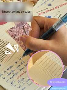 1 件装海军蓝牛仔布 Y2K 风格布面日记本，适合女孩的美学复古美式布面纹理素描本 - 彩色 - 查看 8