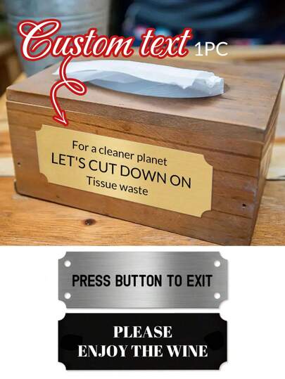 LICVIC 1pc Custom Engraving Text Plaque, Personalized Memorial Plaque, Customized Engraved Name Anniversary Plaques, Customizable Room Number Signs,Multi-Functional,Adjustable, Ornamental,Reusable,Stainless,Engraved,Exquisite,Adorable,High-Quality,Modern,Colorful,Cute,Comfortable,Stylish,Custom,Personalized,Unique,Ideal Gifts For Him,Ideal Gifts For Her,Boyfriend,Girlfriend,Dad,Mom,Family,Friends,Son,Daughter,Office,Tea Room,School,Home,Home Refresh,Home Refresh,Warm Ambience,Home & Living,Customized Crafts