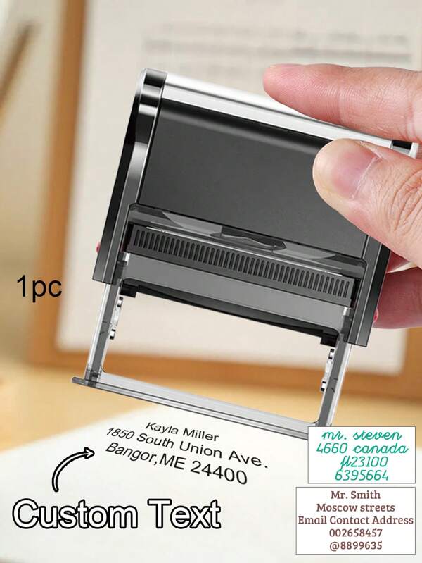 1pc 5 Sizes Custom Text Address Stamp,Back To School Supplies For ,Personalized Logo Stamps Self Inking, Customized Rubber Stamps,Office Supplies,Customizable Return Address Stamps,For Envelopes,Wedding Invitations,Business, Mailing Labels Address,Reusable Exquisite,Unique,For Anniversaries, Birthday Gifts,Housewarming,Graduation,Ideal Gifts For Him Her,Family,Friends,Workers Office,Office & School Supplies,Xmas Decoration