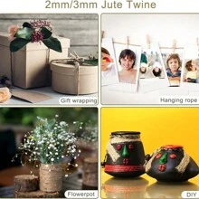 Corde en jute jaune, convient pour la couture et la décoration d'intérieur