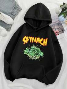 Spinach Big Size Women Hoodie Sweatwomen Hoodies For Foodie Ladies Vegan Vegetarian Vegetable Gifts