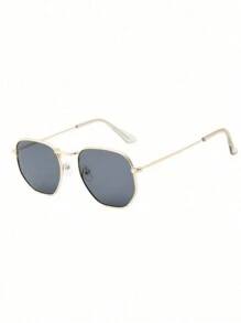 1 Stück Metallrahmen Modebrillen, Strandaccessoires für Herren, Standardbrillen für Business, Lässig und Geschenke, Herbst/Winter für Sommerurlaub am Strand, Outdoor, Reisen