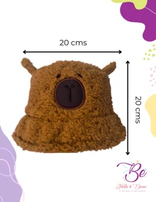 Gorro Capibara Peluche Regalo Sombrero Suave Infantil Gorro Sol Bucket