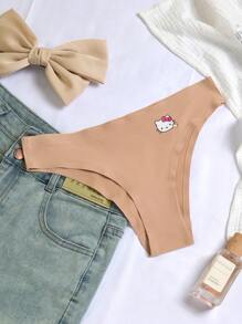 GUKOO 3pcs  Print Comfortable Self-Adhesive Women's Thong Panties