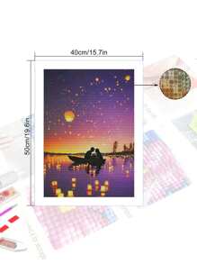 一幅全鑲鑽風景畫 - 淺灰紫 - 查看 5