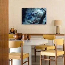 1 póster de lienzo enmarcado, ilustraciones de juegos, lienzo grande para pared, pintura de pared con ilustraciones para regalo, dormitorio, oficina, sala de estar, cafetería, bar, decoración de pared, decoración del hogar y del dormitorio lista para colgar, regalos navideños adecuados para Navidad, Halloween, día de San Valentín