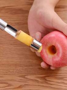 Stainless Steel Fruit Corer, Silver Apple Core Remover Tool, Multifunction Kitchen Utensil Jujube Corer Kitchen Supplies Date Fruit Seed Remover Tool Stainless Steel Hawthorn Corer Apple Seed Removal And Coring ToolDigging KnifeCorer