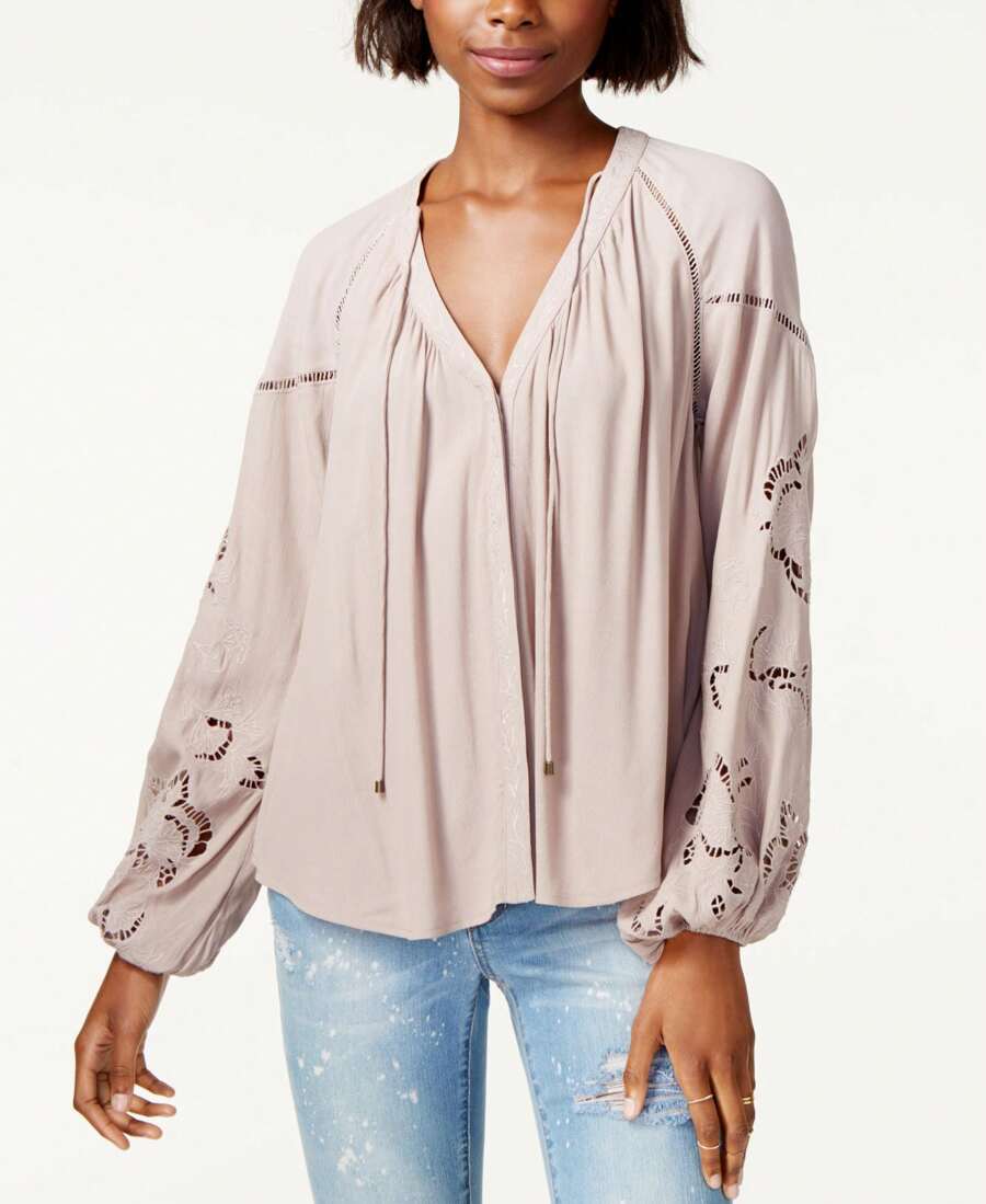 Astr The Label Jennie Laser Cut Top - 淡紫色 - 查看 1