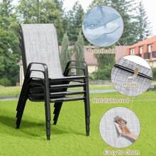 Outdoor Table & Chair Sets - Grey - View 5