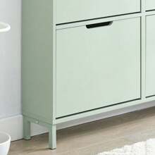 SoBuy 4 Flip-Drawers Shoe Cabinet Shoe Rack Shoe Storage Cupboard Organizer Unit Light Green W100 X D19 X H90cm FSR100-GR - Green - View 8