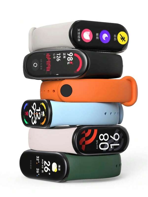 6 Ersatz-Bänder kompatibel mit Xiaomi Mi Band 3/4/5/6/7/8/9, Armbänder für Mi Band 9 NFC Version, unisex bunte Armband Armbänder