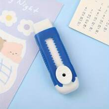 1pc Push-Pull Macaron Eraser For Art, Writing, And Drawing - Non-Abrasive, Easy-Glide School And Office Supplies Back To School