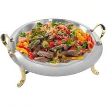 SENDERPICK 3 Liter Food Warmer Chafing Dish Warming Container For Household Cafeterias Hotel Restaurants School Canteens Banquets Buffets Breakfast Areas In Hotels Brunch Catering Parties Gold - 彩色 - 查看 3